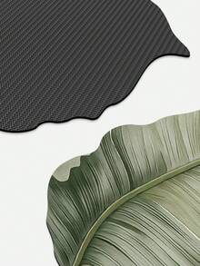 DAJIANG 1 قطعة سجادة حمام بشكل ورقة الموز الاستوائية، ذات ملمس مُنقَّط بتدرج أخضر، ماصة وغير انزلاقية، مناسبة للحمام والمطبخ والخارج والداخل والممر والغرفة والصالة، قابلة للغسل في الغسالة، قاعدة مانعة للانزلاق، سهلة التنظيف - متعدد الألوان - مشاهدة 8