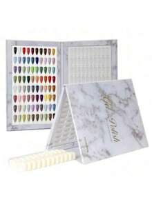 160 Colors/216 Colors Marble Color Chart + 240pcs Nail Tips Display Book, Nail Polish Storage Album, Nail Art Design Catalog, Includes 240PCS Nail Tools. Marble Pattern Nail Art Display Book, Suitable For Nail Technicians, Salons And Home Use, As Gel Polish Organizer, White Marble Design For Nail Art Reference Guide. 160 Colors Nail Polish Color Chart, Nail Gel Sample Display Board, 160 Color Palette Color Card, 240 Color Card Album