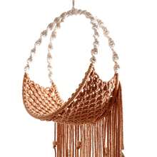 Estante De Macramé Estante Colgante De Pared Decoración Boho - Albaricoque - Ver 1