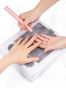 500/300/200/100片装美甲吸尘器滤纸，一次性美甲吸尘器滤纸，适用于美甲吸尘器，便携式无纺布美甲纸，适用于专业美甲沙龙 - 白色 - 查看 5