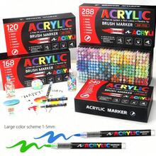 Bộ bút dạ acrylic lỏng 12-366 màu, bút dạ nhiều màu sắc, khô nhanh và chống phai màu, thích hợp cho vẽ tranh, minh họa, thủ công, sách tô màu và các dự án DIY khác trên giấy, vải, gỗ, đá, nhựa, thủy tinh, gốm sứ, bí ngô, kim loại, v.v. Tuyệt vời làm quà tặng lễ Phục sinh, Lễ Tạ ơn, Halloween, Giáng sinh. - Nhiều màu - Xem 1