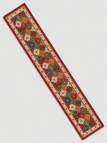 1pc Bohemian Geometric Vintage Floral Print Linen Table Runner, Suitable For Holidays, Parties, Birthdays, Dinners, Kitchen & Dining Room Decor, Dresser/Cabinet Cover, All Season Home & Textile Decor - Multicolor - View 6