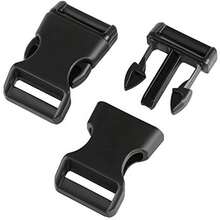 1 Inch, 6 Pack Black Plastic Side Release Buckle For Paracord Bracelets (1") - / - View 3