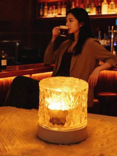 1个16色USB供电极光波投影灯 | 床头夜灯，带遥控器，适用于客厅 | 卧室 | 办公室 | 派对 | 营造浪漫氛围 | 室内装饰 | 民宿 | 游戏室 | 家具装饰灯 | 理想的节日礼物 | 情人节 | 圣诞节 | 新年礼物 | 送给朋友的礼物