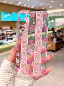 1pc Thick Transparent Floral Painted Anti-Drop Phone Case, Compatible With Samsung Galaxy S26/S26PLUS/S26 Ultra, S25/S25PLUS/S25 Ultra, A17/A07/A16/A36/A26/A56/A50/A12/A32/A52/A72/A51/A21S/A13/A14, S24/S24PLUS/S24Ultra, S22/A52/A53/A54/A55, 11/12Pro/12/12X/13Pro/14Pro/15Pro, Redmi 10/9/Note9/12c/Note11pro/Note8Pro - Multicolor - View 5