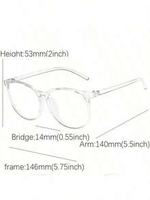 1/2 Pair Unisex Computer Glasses, Anti-Eye Fatigue, Transparent Lenses, Suitable For Women - Multicolor - View 8