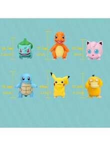 pokemon 宝可梦神秘盒 - PVC 收藏人偶，青少年及成人新奇礼物，办公室装饰展示，盲盒套装，适合各种场合 - 客厅、卧室装饰、毕业典礼、生日、节日派对（款式和包装随机，略有瑕疵） - 彩色 - 查看 6