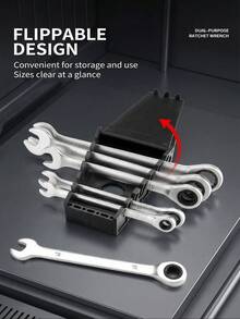 High Hardness Ratchet Wrench Set (8PCS) – Durable, Tough & Sleek Reversible Hand Tools For Automotive & DIY - 8pcs Set - View 2