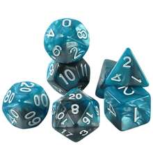 7pcs Fantasy Multi-Sided Dice Set, Suitable For D&D, Ages 14+, For Party Games, Tabletop Games, Role-Playing Games - Color - View 11