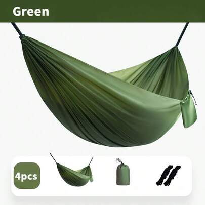 1 Rede de acampamento leve e portátil com bolsa de armazenamento, suporta até 200 kg. Ideal para mochilão, camping, praia, quintal, varanda, trilhas e uso interno/externo. Rede de acampamento durável, rede de lazer, cadeira de camping, balanço de rede, balanço para camping, equipamento de camping.