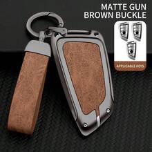 时尚高端锌合金汽车钥匙套，适用于宝马2系、5系、6系、7系、X1、X2、X3、X5、X6等车型，简约钥匙扣，530li、225i、425i、i3、ix3、F20、G20、G30、G05、X7、G11、F15、F16、G01、G02、F48等车型，钥匙链配件 - 彩色 - 查看 5