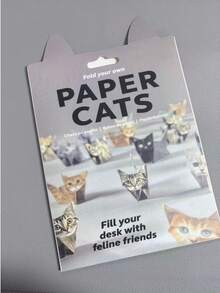 50Pcs Paper Cat Origami Set/Craft Kit - Cute Playful Cat Pattern, Easy DIY Craft Design, Premium Cardstock Material, Foldable Decor+Storage, Fun Handmade - For Family Activities/Desktop Decor/Cat Lovers/Party Favors/Mother's Day/Housewarming Gift - Multicolor - View 10