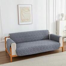 Fundas para Sala Impermeable Cubre Sillon Fundas Decorativas para Sofás Puntos de Pegamento en la Espalda Antideslizante Fundas Salas Lavable Funda de sofá para Mascotas Gris Grande(190cm ) - gris - Ver 3