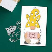 Creative Dwarf Metal Cutting Dies, DIY Scrapbooking Album And Embossing Stencil, Greeting Card Making Tool, Card Paper Cutting Crafts ,Gift Card Making Template Die Cuts. - Silver - View 5