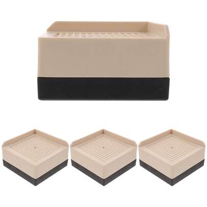 4pcs Bed Risers Furniture Riser Desk Table Height Lifter Heavy Duty Furniture Lifter
