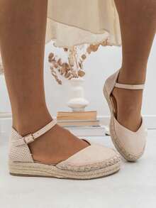 VIKIVIKI SHOES Women's Platform Espadrilles With A Thick, Non-Slip Sole, Y2K Vintage Bohemian Style, Comfortable For Walking, Ideal For Summer, Vacations, The Beach, City Wear, And Everyday Outfits, Perfect For Fresh Looks And Getaways. Estimated Delivery: 1-3 Business Days (Peninsula) - 米色 - 查看 3