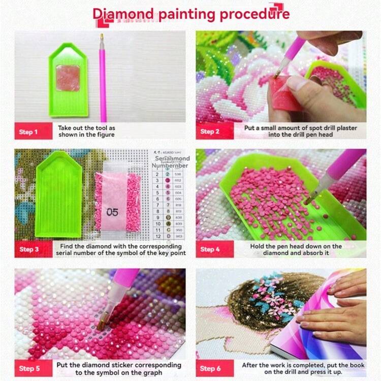 迪士尼动物城刺绣钻石画套装，含工具，手工DIY放松艺术装饰礼品，适合情人节、感恩节礼物（图片展示的是成品，购买后需要您自行制作完成）（套装包含画布、钻石、工具套装和白色塑料相框） - 彩色 - 查看 7