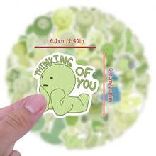 55PCS Smiski Stickers Aesthetic Vinyl Stickers Decals Scrapbook, Journaling, Laptop, Bumper, Skateboard, Water Bottles, Computer, Phone Back To School - 彩色 - 查看 3