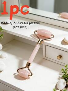 2件套面部刮痧按摩工具套装，ABS塑料材质粉色滚轮按摩器套装，适用于身体刮痧按摩、面部提拉按摩，是圣诞节、生日和节日的绝佳礼物。