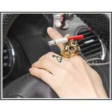 1pc Skull Finger Ring Holder, Personalized Ring Stand Men, Portable Clip, Accessories, Fashion Holder Ring, Silicone Mouthpiece Ring, Suitable Traditional Accessories - Multicolor - View 8
