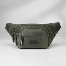 Men's Military Green Fanny Pack Shoulder Bag Unisex Waterproof Money Belt Streetwear Ondway Tactical - 軍綠色 - 查看 7