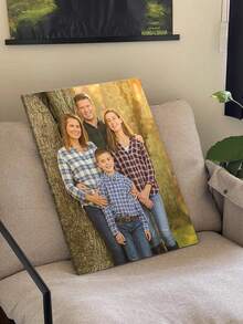 1pc Customized Photo Canvas Print, Personalized Wall Art, Customize Your Photo, Customizable Wooden Framed Canvas Wall Art - Personalized Family Portrait & Action Shots, Wall Decor, Canvas Art, Suitable For Living Room, Bedroom Or Home Office Decoration, Cozy Room Accent Quality Reproduction, Framed Canvas Wall Hanging, Wall Decor, Room Decoration, Customized Poster - Multicolor - View 2