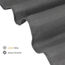 Juego de Sábanas de Microfibra Premium Tipo Satén Suaves y Frescas con Bolsillo Profundo para Cama Individual Matrimonial Queen King Incluye Sábana de Cajón Sábana Plana y Fundas de Almohada - Gris - Ver 4