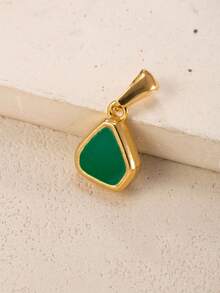 1pc 18K Gold Plated Stainless Steel Teardrop Pendant, Elegant Charm Pendant For DIY Necklace, Earrings, Jewelry Making, Daily Wear, Gift - Trapezoidal Style - View 15
