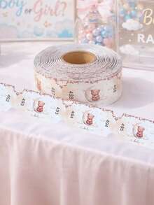 500pcs/Roll Brown Bear Design Raffle Tickets Roll,Babe Shower Party Supplies,Gender Reveal Party Games Activities Props,Event Tickets, Admission Tickets, Lucky Draws,Celebration Tickets,Class Rewards,Birthday Party Games Supplies - Brown Bear - View 4