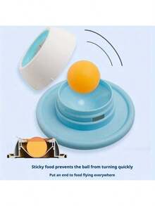 Interactive Licking Mat For Dogs & Cats, Plastic Material, Blue & White Design, Promotes Dental Health And Mental Stimulation, Gift & Celebration Item - 500ml - View 2