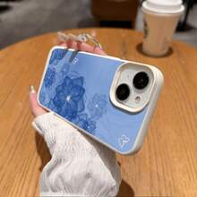 Blue TPU phone case with floral and butterfly pattern and lychee design, suitable for  17/16/16 Pro/16 e/16 Pro Max/16 Plus/15/15 Plus/15 Pro/15 Pro Max, 14/14 Plus/14 Pro/14 Pro Max, 13/13 Pro/13 Pro Max, 12/12 Pro/12 Pro Max, 11/11 Pro/11 Pro Max, 7/8 Plus, XR/Xs/Xs Max. Beige large-hole shockproof soft case. - Colores mixtos 1 - Ver 5