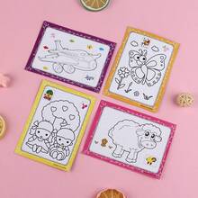 10 Pcs Watercolor Doodle Boards DIY - Hand Painting Coloring Activity, Includes 4 Color Mini Watercolor Set, Back To School Supplies, Back To School Stationery, Teacher Gifts For Students, Gifts For Classmates, Educational Supplies, Art Class Materials, Color Training, Color Courses - Multicolor - View 5