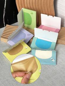 100pcs/Pack Portable Detachable Fragrant Facial Blotting Paper, Makeup Tool - Multicolor - View 1