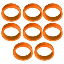 8PCS Luggage Suitcase Wheels Covers Noise Canceling Shock Absorbing Trolley Case Silicone Caster Protection Cover Orange - Multicolor - Ver 5