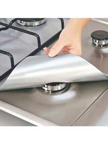 1/4/8/12pcs Gas Stove Burner Covers - 0.1mm Non-Stick Heat Resistant Reusable & Washable Trimmable Kitchen Stove Protector Mats
