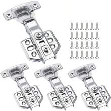 Bisagras ocultas de acero inoxidable con cierre suave, de media superposición, paquete de 4 - Multicolor - Ver 3