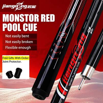 Taco de billar profesional de fibra de vidrio - Punta multicapa de 12.5 mm, Unión de acero inoxidable 304, Tecnología anti-doblado (recubrimiento avanzado), Diseñado para jugadores competitivos, Gran regalo para Navidad, Día del Padre, San Valentín - Equipo de billar duradero y preciso