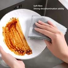 5/10pcs Ultra-Fine Microfiber Cleaning Cloths, Window Cleaning Cloths, Magic Cleaning Cloths, Fish Scale Towels, Lint-Free Cloths, Suitable For Glass, Kitchen, Counters, Mirrors, Dishes, Drying Cloths, Cars, Glass Polishing Cloths, Multi-Purpose, Soft, Absorbent, Cleaning Supplies And Tools - A - View 4