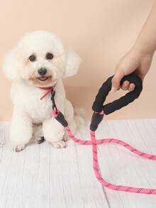 A Nylon Rope Pet Leash Suitable For Walking Cats And Dogs. - Pink - View 4