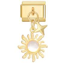 Pulseira modular com pingente interligável, decorada com elementos de coração, laço, lua e flor. Ideal como presente para amigos/casais, perfeita para Natal, Ano Novo, Halloween e Dia dos Namorados. Design encantador, joia em aço inoxidável, produto local, prático e moderno. Essencial para o Natal e o Halloween. Tons outonais, estilo natalino. - M291408 M291580 M292448 - Ver 23