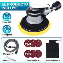 Lijadora Neumática Profesional Lijadora Roto Orbital De Aire - Plateado - Ver 7