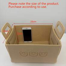 AD 1pc Foldable Car Trunk Organizer Box, Practical Storage Box For Women, Multi-Functional Car Storage Compartment