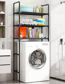 Laundry Room Organizer Shelf With 3 Tiers - màu đen - Xem 7