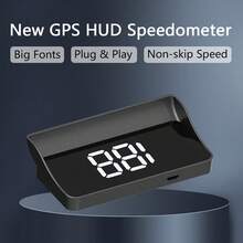 1pc HUD Head-Up Display GPS Speedometer Speed Display Gauge KMH/MPH