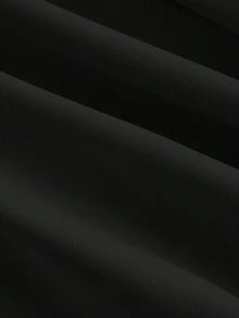 Pretty and Ole Váy không tay màu trơn cỡ lớn cho nữ, váy công sở thanh lịch (có thắt lưng) - màu đen - Xem 6