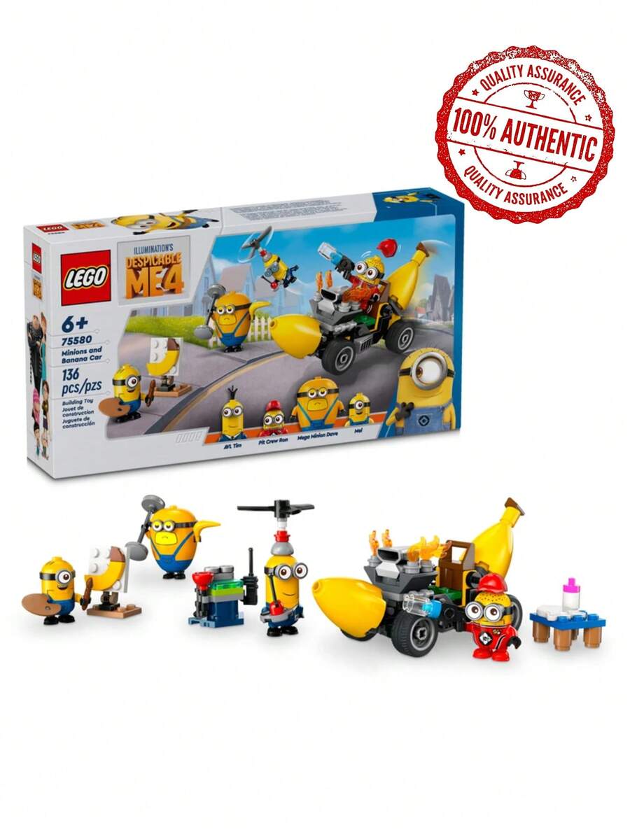 LEGO Bộ đồ chơi xe chuối 4 bánh 75580 - Bộ lắp ráp sáng tạo với 4 bánh, động cơ có thể tháo rời và phụ kiện, nhạc chủ đề mùa cưới, món quà thú vị cho trẻ em từ 6 tuổi trở lên. - Nhiều màu - Xem 1