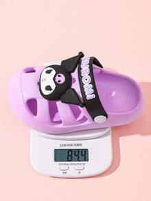 KUROMI 1双女童舒适透气凉鞋，学生套脚鞋，儿童软底多功能沙滩/花园鞋，适合3-12岁儿童 - 紫羅蘭色 - 查看 4