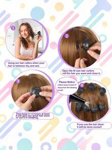 20pcs No Heat Hair Curlers, Silicone Bell-Shaped Hair Curlers, Easy To Curl All Hair Types, Women's Home Hair Styling Accessories, Damage-Free, Easy To Use - Multicolor - View 5