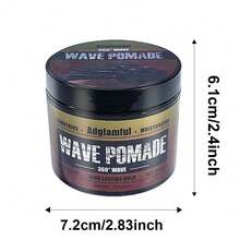 113g Aceite para el cabello negro: Fortalece y previene la rotura y el encrespamiento del cabello, adecuado para cabello rizado/natural, proporciona un peinado suave y brillante sin grasitud. Aplica una pequeña cantidad a diario para el cuidado y el peinado diario del cabello. - Pomada para ondas*113 g - Ver 8