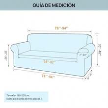 Funda para Sillonescon Funda de Almohada Funda de Sofa 3 Plazas Cubre Sillones Sala Ajustables Sofa Cover 360° Cobertura Funda para Sofá de Supersuave y Elástica Lavable a máquina - Bohemia - Ver 3